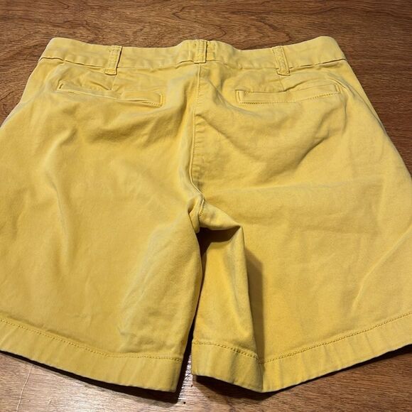 J. Crew Yellow Bermuda Shorts Casual Cotton Blend - Picture 5 of 9